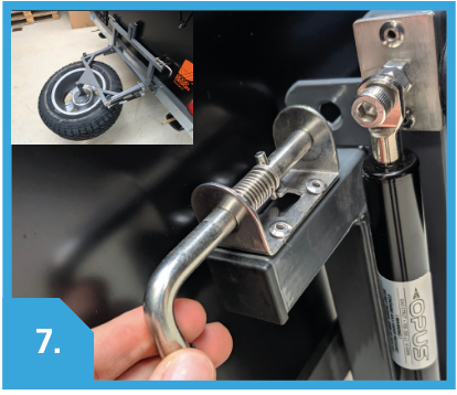 Lowering spare wheel