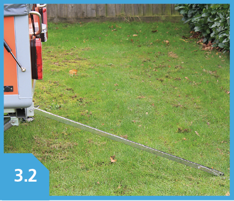 Resting bed leg on ground