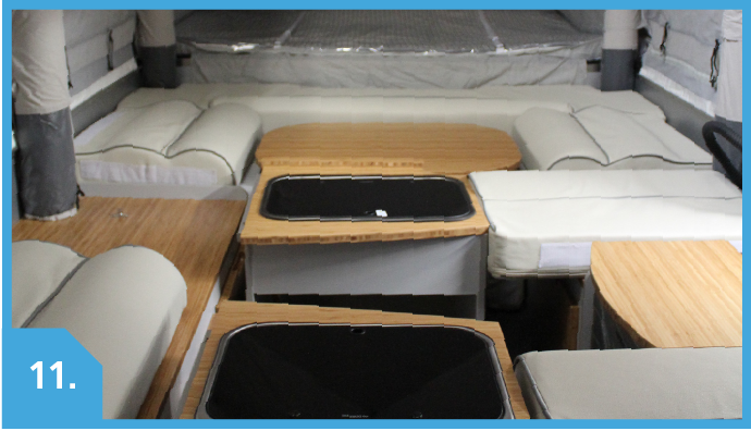 Packed down interior