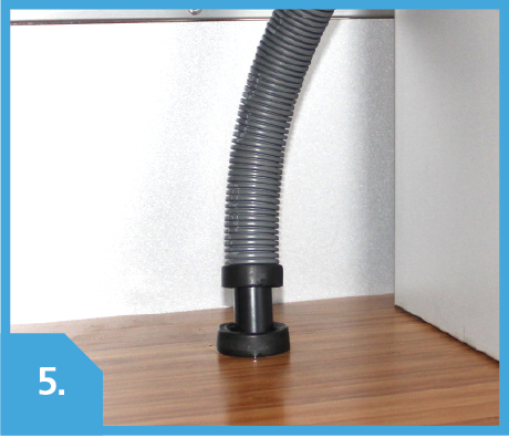 Attached waste water fitting