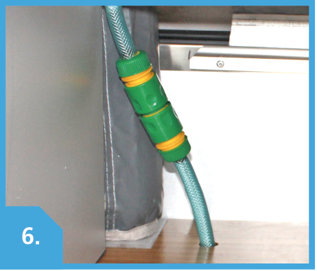 Attached fresh water fitting