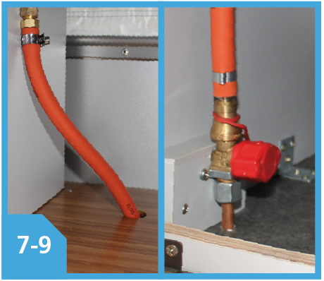 Attached gas fitting and valve