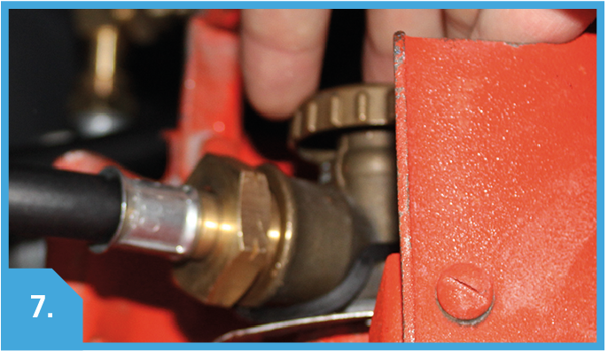 Turning off gas bottle