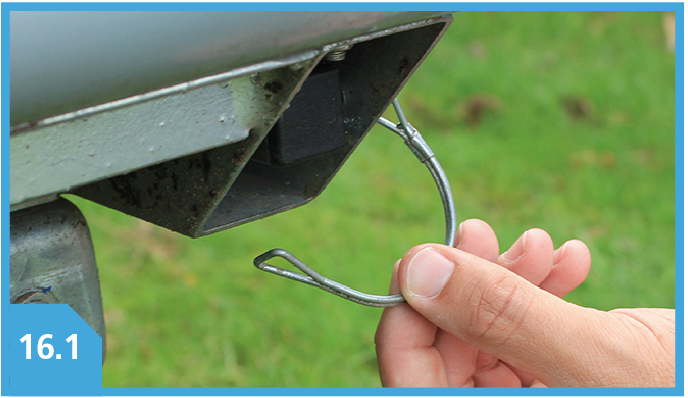 securing legs with D pins