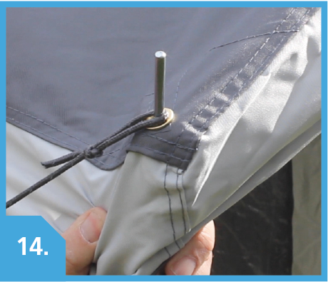 Placing loop over prong