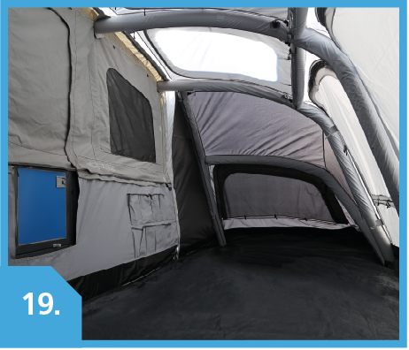 Installed groundsheet