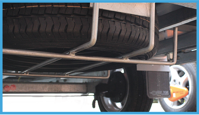 Spare wheel position