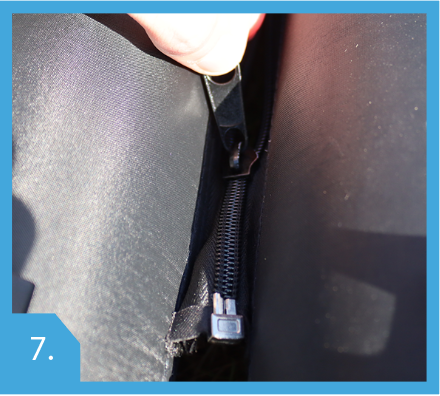 Zipping panels together